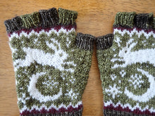 Load image into Gallery viewer, Hand Knit Gloves - Midnight Hare