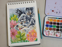 Load image into Gallery viewer, Pet Portrait Watercolor/Gouache Painting
